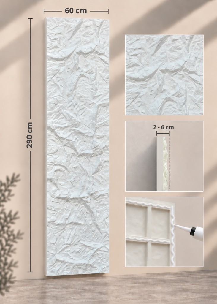 BEYAZ 290X60 KAYA PANEL — poliüretan kaya panel, PU stone panel