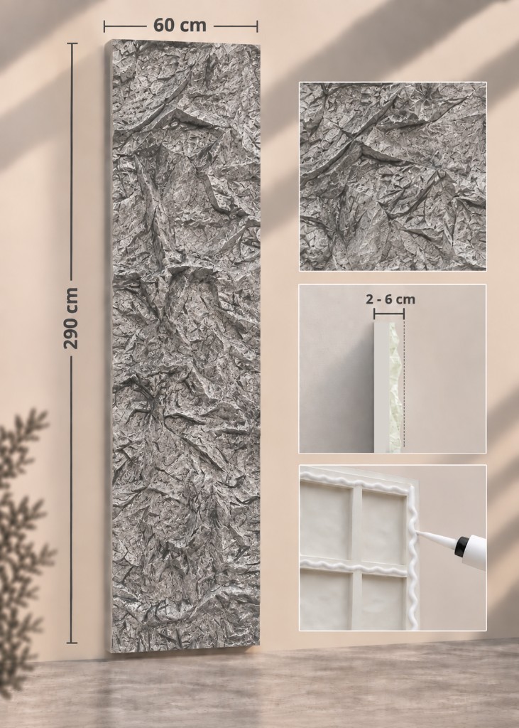 GRANİT 290X60 KAYA PANEL — poliüretan kaya panel, PU stone panel