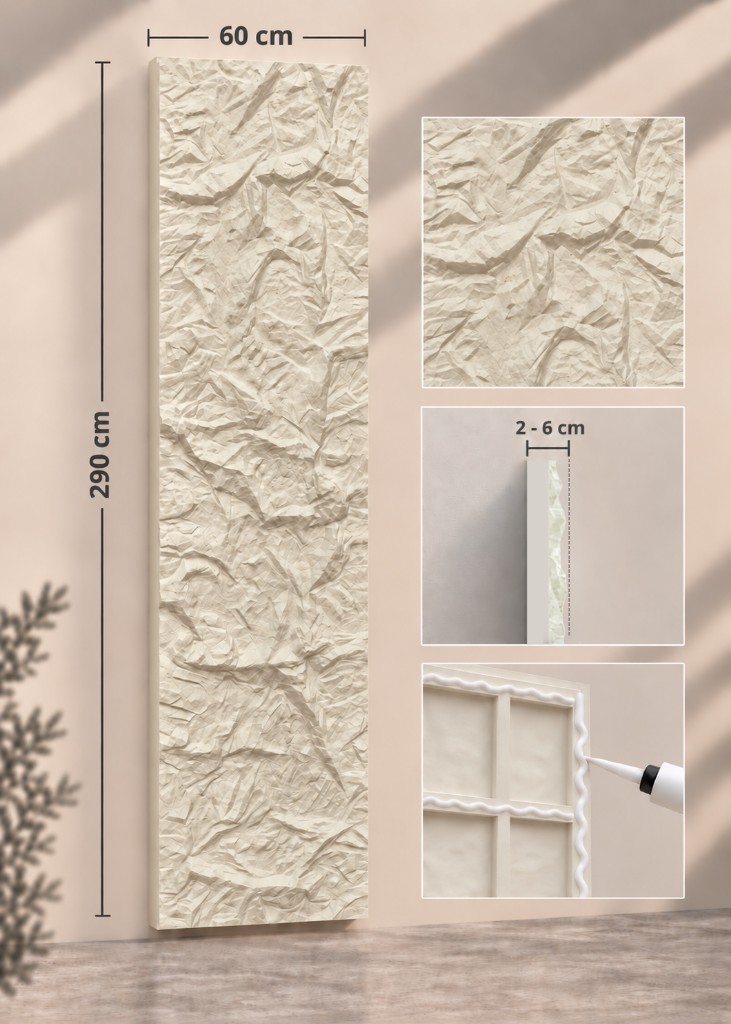KREM 290X60 KAYA PANEL — poliüretan kaya panel, PU stone panel