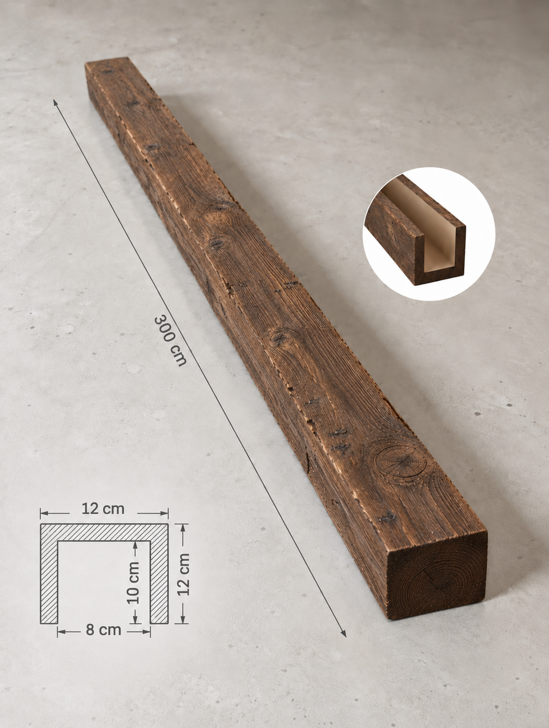 POLİÜRETAN KÜTÜK 12×12 CM — poliüretan kütük
