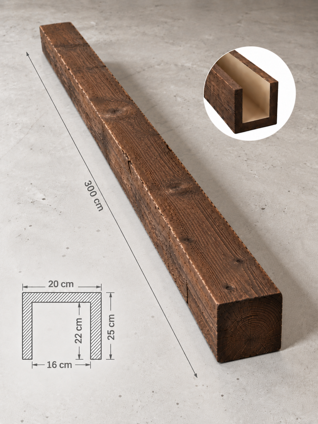 POLİÜRETAN KÜTÜK 20×25 CM — poliüretan kütük